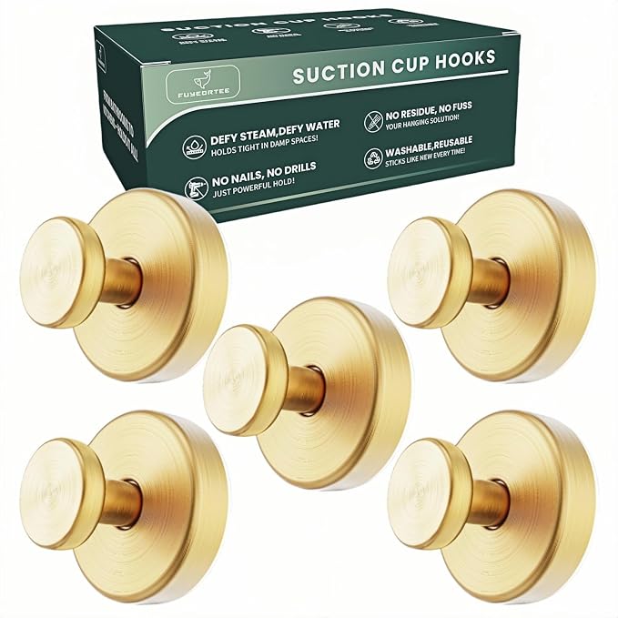2025 Upgraded Stainless Steel Heavy Duty Suction Cup Hooks by FuyeorTee