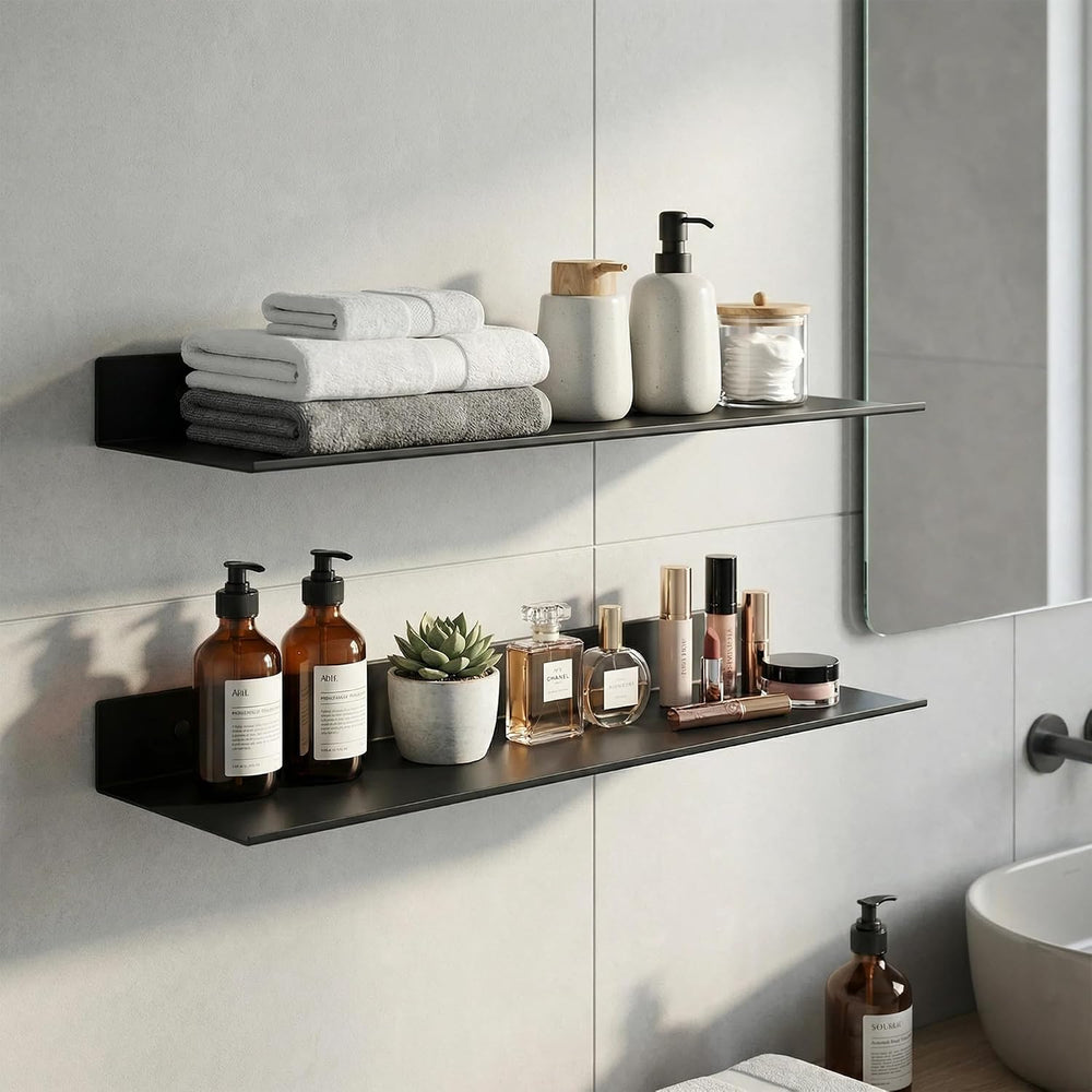 Z metnal Wall Shelf, Long Floating Shelves, Metal Hanging Shelf for Living Ro...