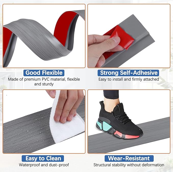 Vinyl Door Threshold Flooring Transition Strip Self Adhesive Carpet Edging Strip - Image 3