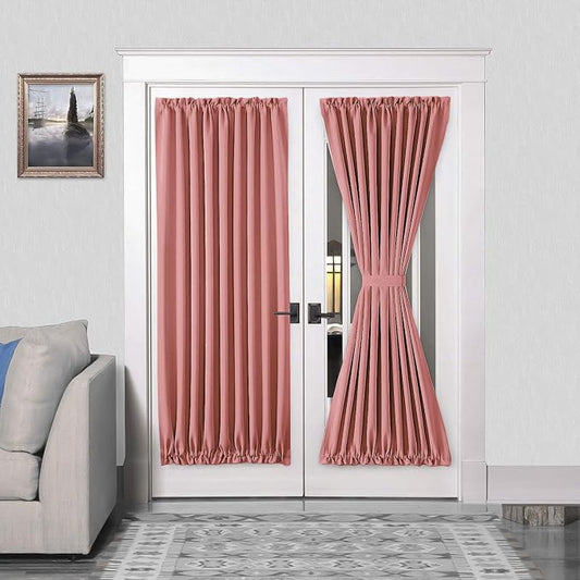 DWCN French Door Curtains – Rod Pocket Thermal Blackout Curtain by DWCN