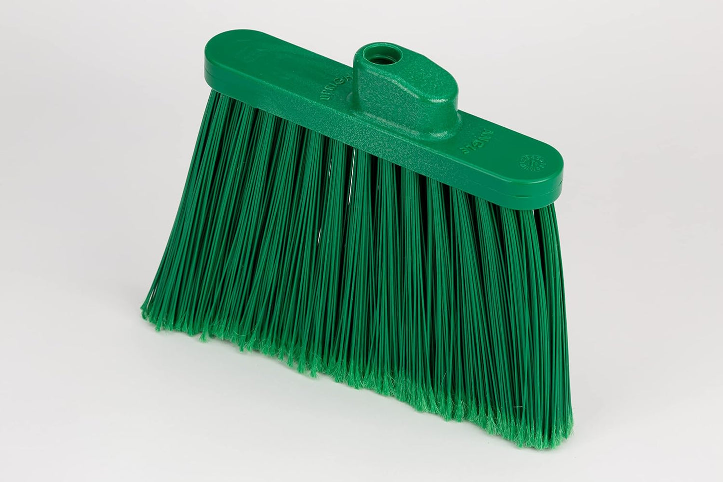 SPARTA 41083EC09 Plastic Color Coded Broom, Unflagged Bristles, Long Broom With Angled Head For Small Debris Cleaning, 56 Inches, Green