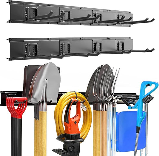 Garage Garden Tool Organizer Wall Mount, Heavy Duty Garage Tool Storage Rack 64 by Wallavant