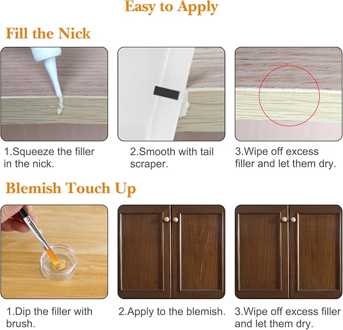 SEISSO Furniture Repair Kit 50 Pcs, 24 Colors Wood Fillers, Wood Paint - Image 5