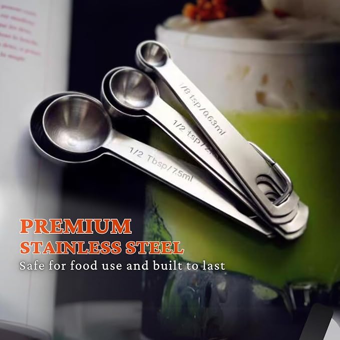 11PCS Measuring Spoons Set Stainless 1 tbsp, 1/2 tbsp, and 1-1/16tsp Steel - Image 9