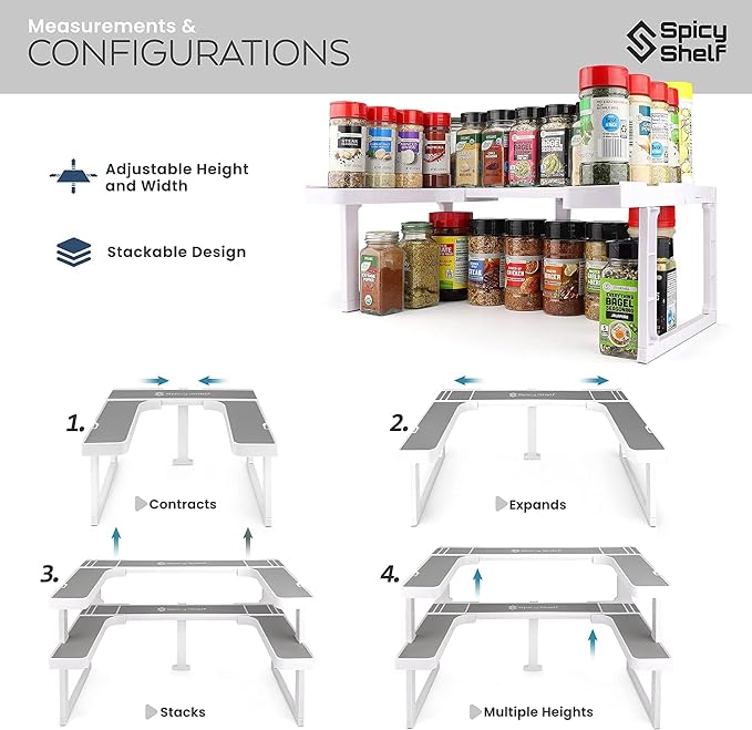 Spicy Shelf Patented Spice Rack and Stackable Organizer - Image 5