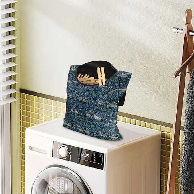 William Morris Bird Print Ultimate Clothespin Storage System 14.5"x12" - Image 3