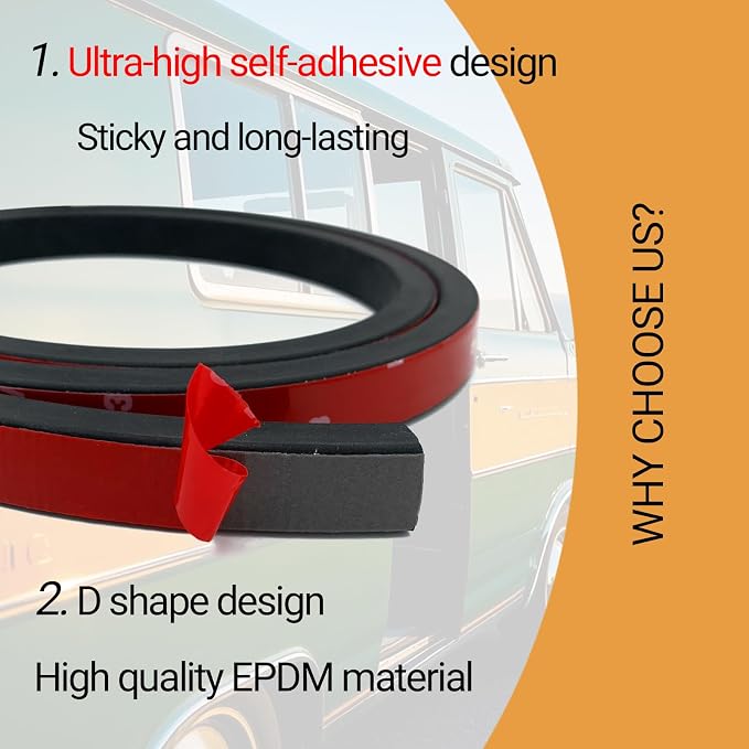 Rubber Weather Stripping, Rectangle Foam Seal Strip, Rubber Gasket - Image 4