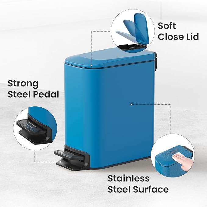 Cesun Small Bathroom Trash Can - Image 4