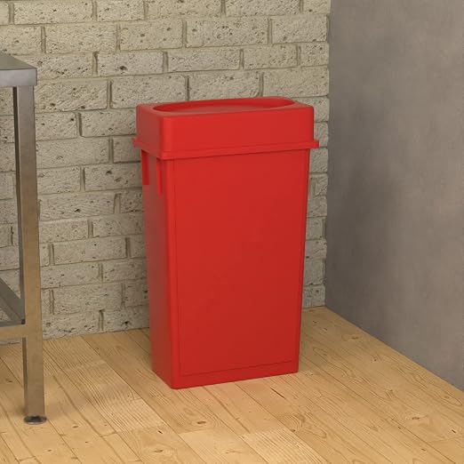 23 Gallon Red Slim Jim Trash Can - Image 4