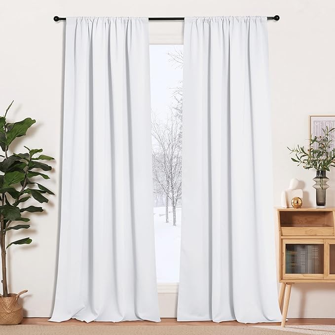 RYB HOME Blackout Curtains for Living Room, Large Window Shades for Bay Window by RYBHOME