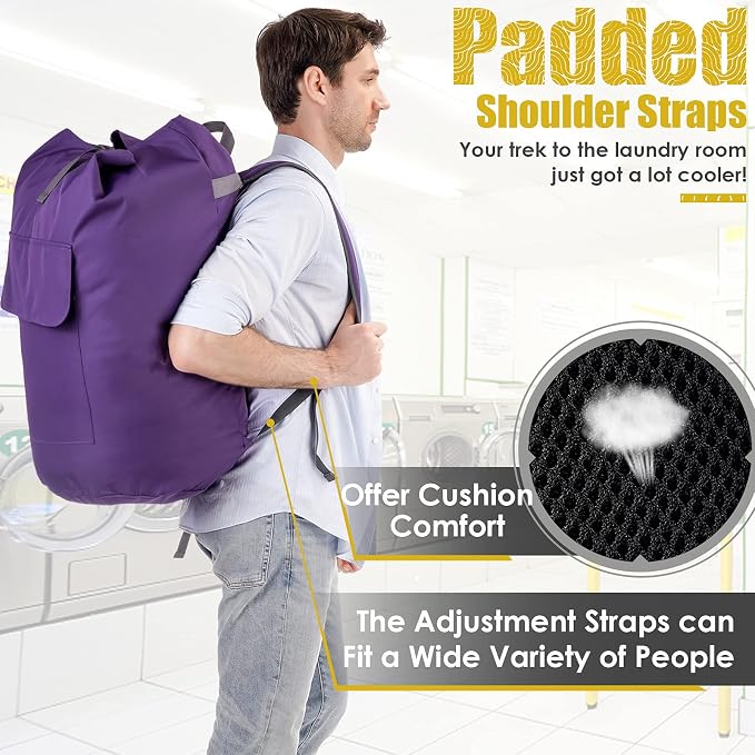 College Laundry Bag Extra Large Heavy Duty, Dorm Laundry Bag - Image 4