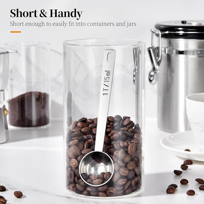 Long Handle Coffee Scoop: 18/8 Stainless Steel 5.64 Inch 1 Tablespoon Metal - Image 5