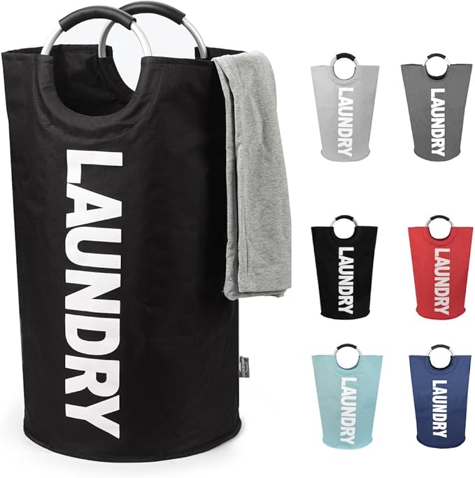 DOKEHOM 125L X-Large Laundry Basket, Collapsible Laundry Bag, Freestanding Tall by DOKEHOM