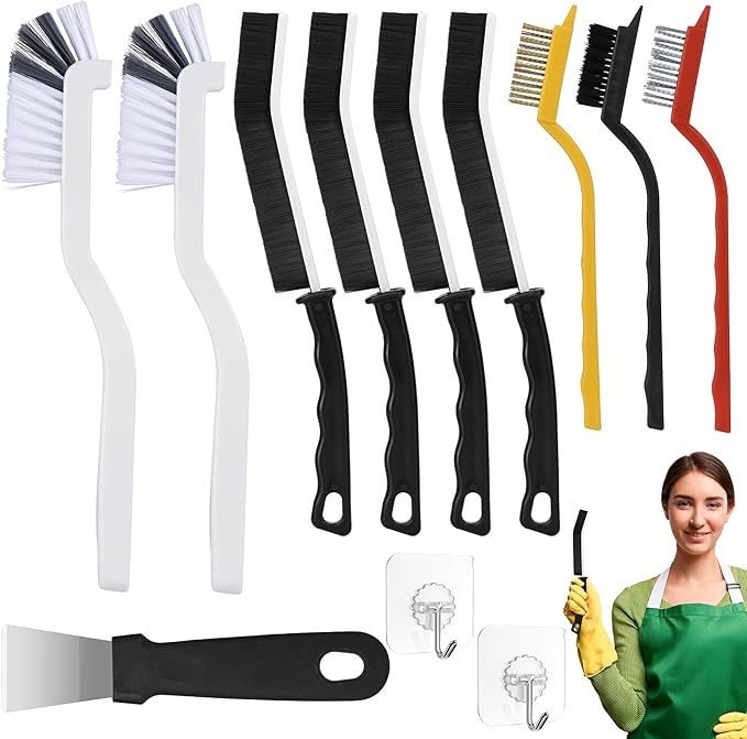 Crevice Cleaning Brush, Hard Bristle Cleaning Brushes by Tedmax