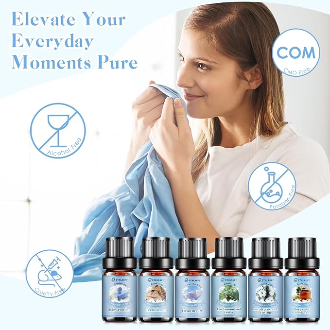 Clean Essential Oils Set, Laundry Collection Essential Oils Set, Use - Image 7