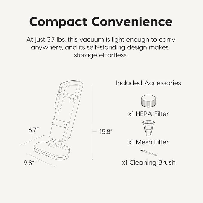 IRIS USA Handheld Corded Mattress Vacuum Cleaner, Dust Sensor, Pet Hair Remover - Image 2