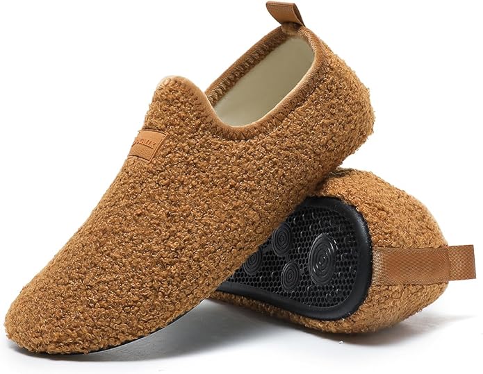 QZKDM Lightweight Slip on Grip Indoor House Slippers Barefoot Non Slip Home - Image 6