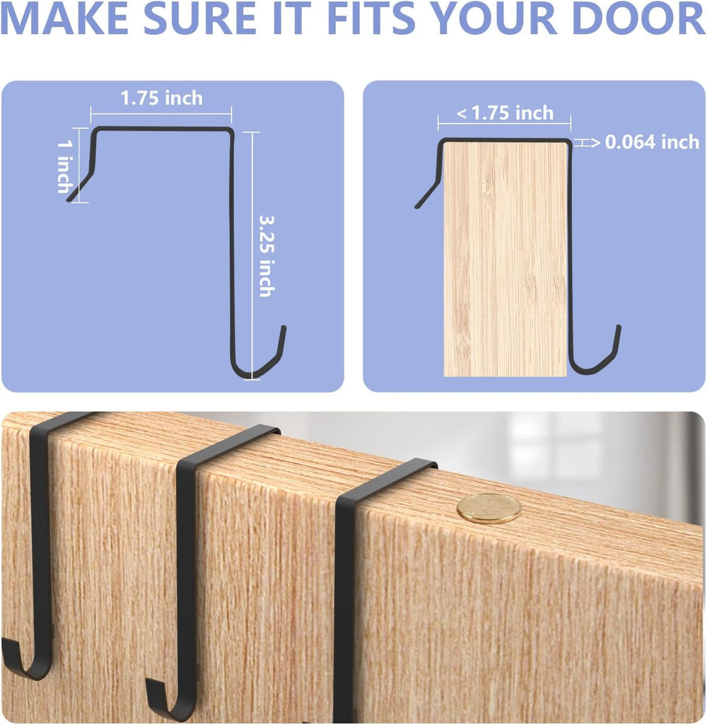 2 Pack Over the Door Shoe Organizers, Hanging Shoe Organizers Large Pockets