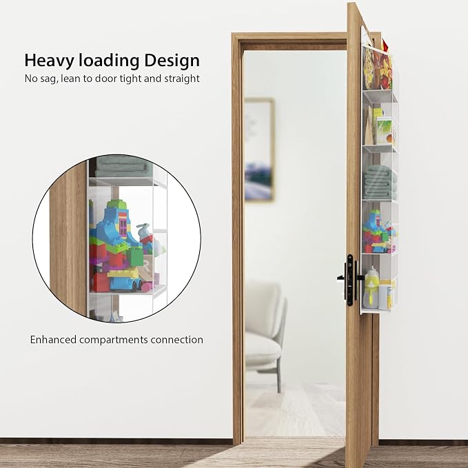 Univivi 5-Shelf Fabric Door Storage Over Door Hanging Organizer - Image 3