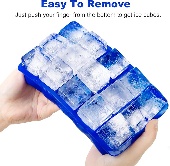 Ozera 2 Pack Silicone Ice Cube Tray, Ice Cube Trays - Image 3