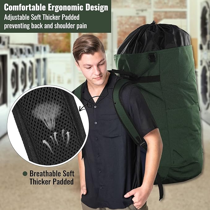 Laundry Bag Backpack, 125L Extra Large Travel Laundry Bags - Image 6