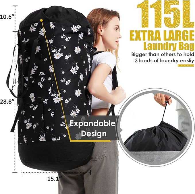 Laundry Backpack 115L, Heavy Duty Laundry Bag - Image 2