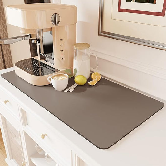 AMOAMI Coffee Mat Hide Stain Rubber Backed Absorbent Dish Drying Mat by AMOAMI