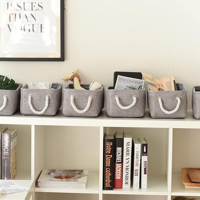 Small Fabric Storage Baskets, Foldable Gift Baskets - Image 3
