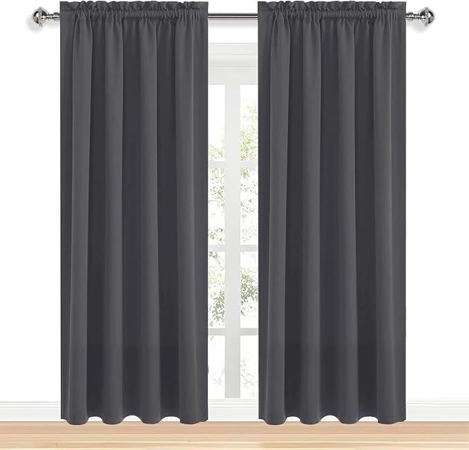 DWCN Blackout Curtains for Bedroom 84 Inch Length 2 Panels Set, Solid Thermal - Image 9