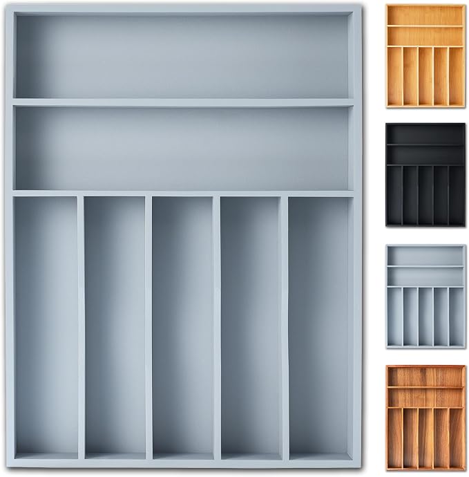 Silverware Organizer, 12.5 Inch Utensil Organizer Kitchen Drawer Organizer by Sunbreath