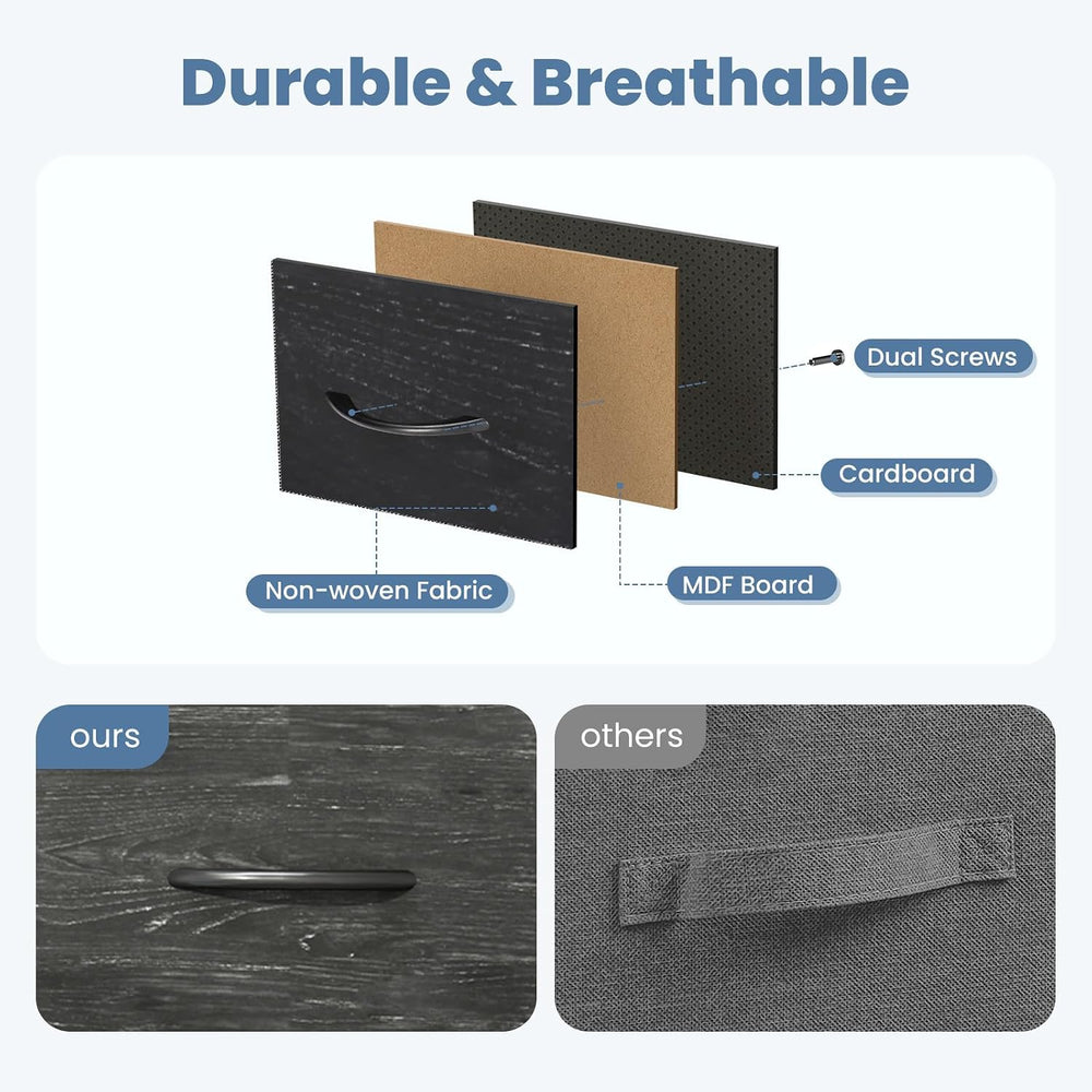 DUMOS Dresser for Bedroom with 8 Fabric Drawers, Wide Fabric Dresser