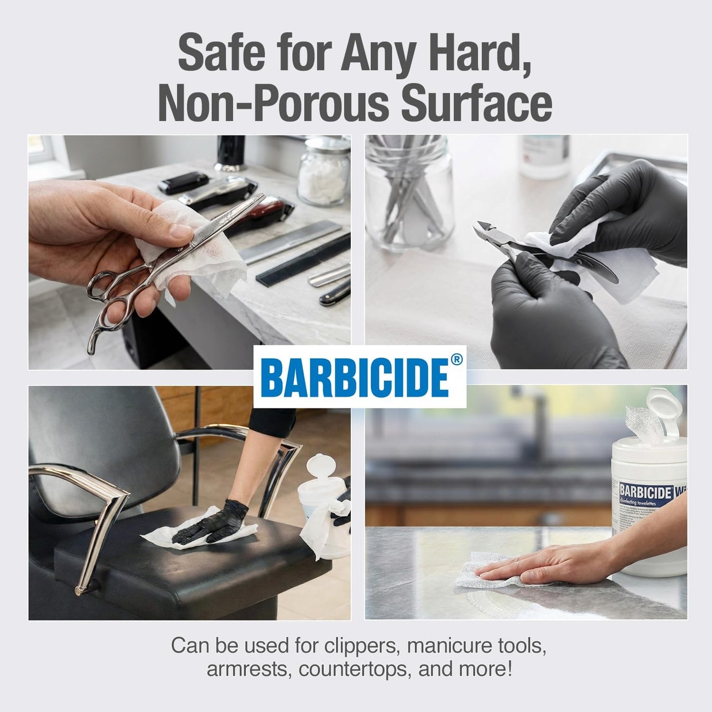 BARBICIDE Professional Disinfecting Wipes (160 Count) – 2-Minute Hospital-Grade Kill Time – EPA-Registered Surface Wipes for Salons, Barbershops & Spas – Bactericidal, Virucidal & Tuberculocidal