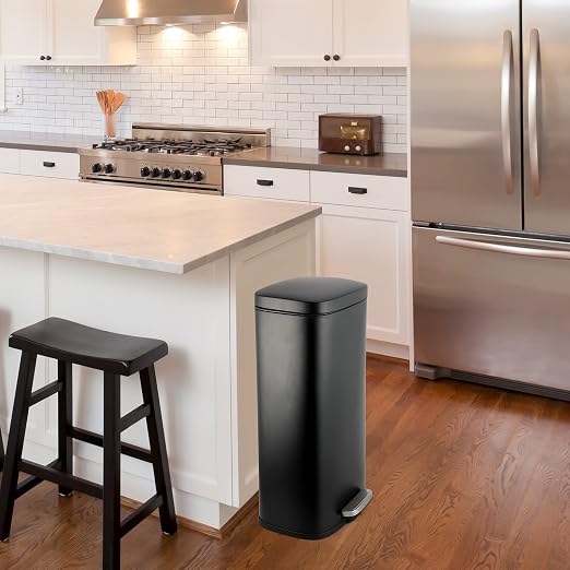 AthLike Trash Can, Stainless Steel Kitchen Garbage Can, Step Waste Bin - Image 6