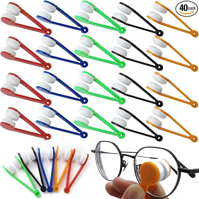 GXXMEI 40PCS Mini Sun Glasses Eyeglass Microfiber Spectacles Cleaner Brush by GXXMEI