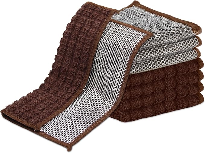 Dish Cloths for Washing Dishes 8 Pack Multipurpose Wire Miracle Cleaning Coths by sayene