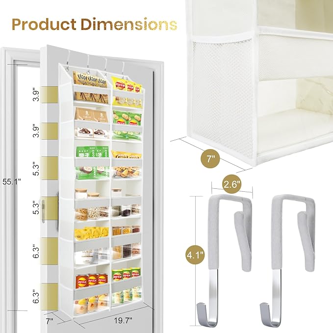 HOMELUX THEORY Heavy Duty Over the Door Organizer - Image 3
