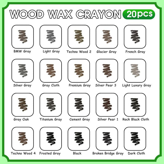 Furniture Markers Touch Up, 20 Colors Wood Filler Sticks, Wood Wax Crayons - Image 2