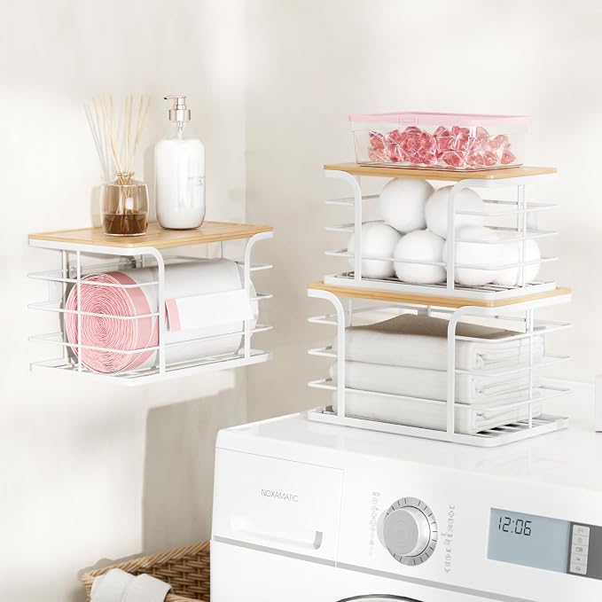 3 Pack Stackable Pantry Organizer, Stainless Steel Trash Bag Holder Dispenser - Image 5