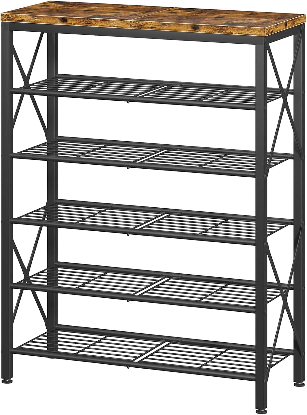 6-Tier Shoe Rack Organizer, Large Capacity Shoe Shelf with Metal Shelves, Hol...