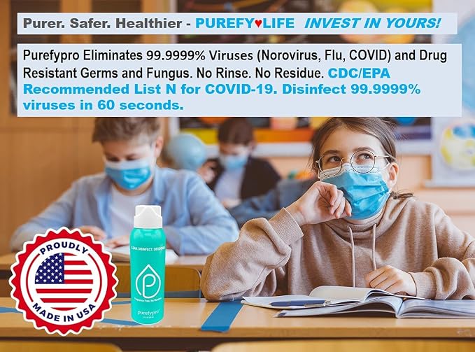 Purefypro Disinfectant Airesol Spray Kills 99.9999% Norovirus, Monkeypox Virus - Image 6