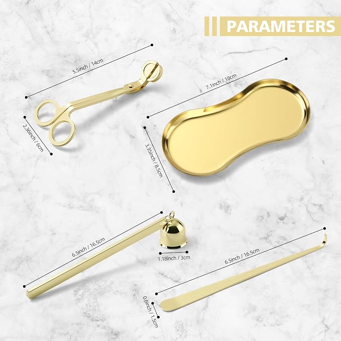 PATOISE 4 in 1 Candle Accessory Set, Candle Wick Trimmer Cutter, Candle Snuffer - Image 6