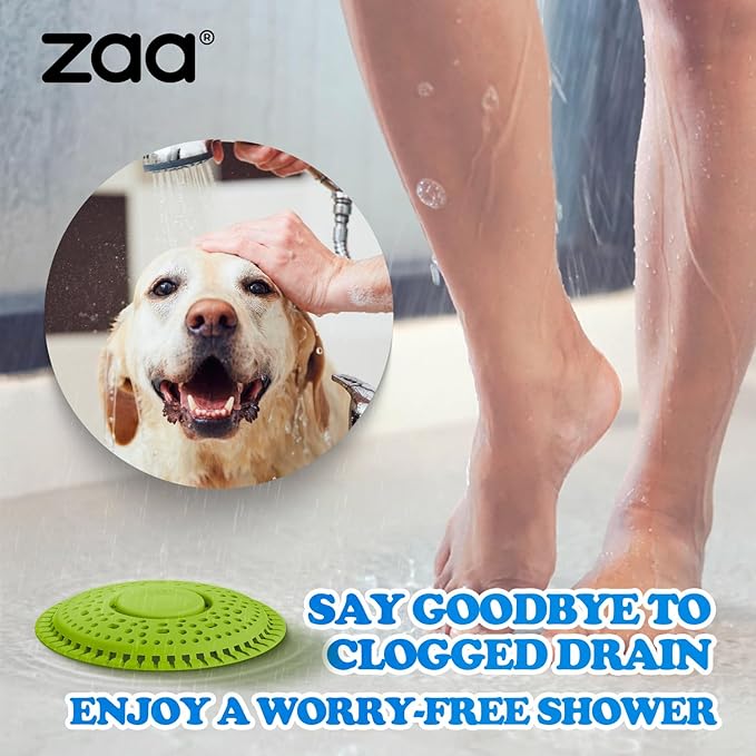 zaa Shower Drain Hair Catcher, 2 Pack Premium Silicone Drain Protector & Shower - Image 7