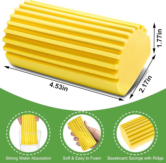4-Pack Damp Clean Duster Sponge Brush - Image 2