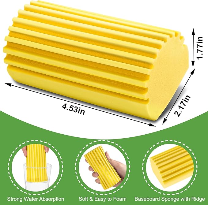4-Pack Damp Clean Duster Sponge, Sponge Cleaning Brush, Duster - Image 2