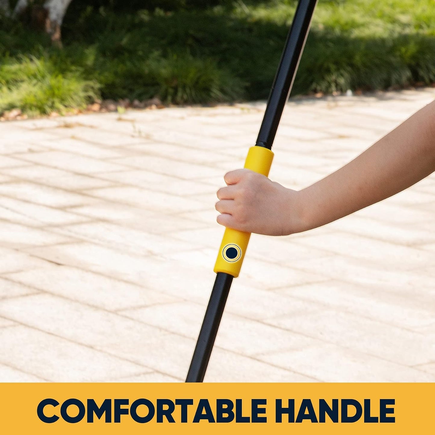 Yocada Heavy-Duty Corn Broom Commercial Indoor Outdoor Broom 59.8 inch Tall for Courtyard Garage Lobby Mall Market Floor Home Office Leaves Stone Dust Rubbish