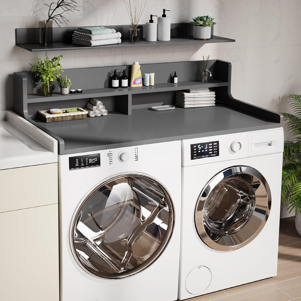 Washer Dryer Countertop, 54" x 27.55" 2-Tier Washer Dryer Topper wi...