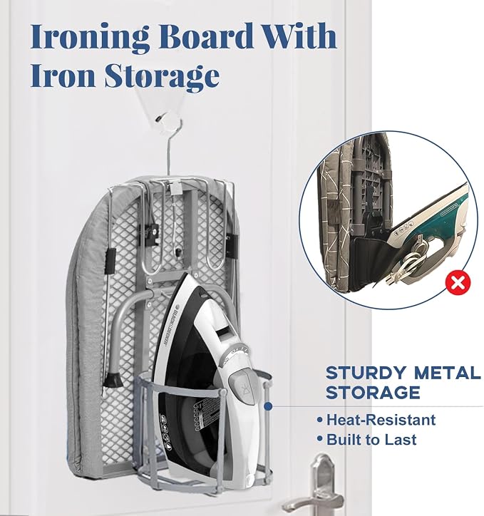 Small Ironing Board with Iron Holder, RAINHOL Countertop Mini Ironing Board - Image 3