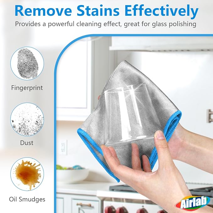 Glass Polishing Cloth Streak Free Miracle Microfiber Cleaning Cloth Lint Free - Image 2