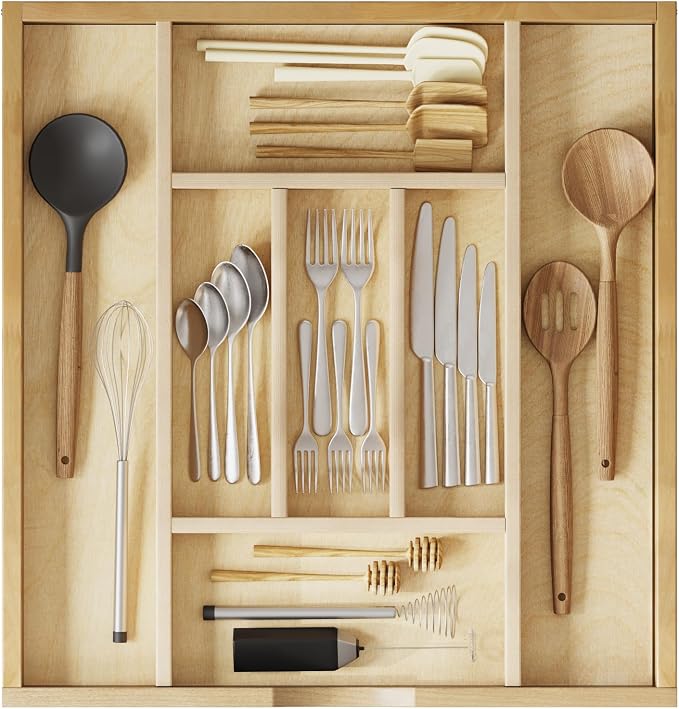 WelFurGeer Premium Wooden Silverware Organizer - Image 8