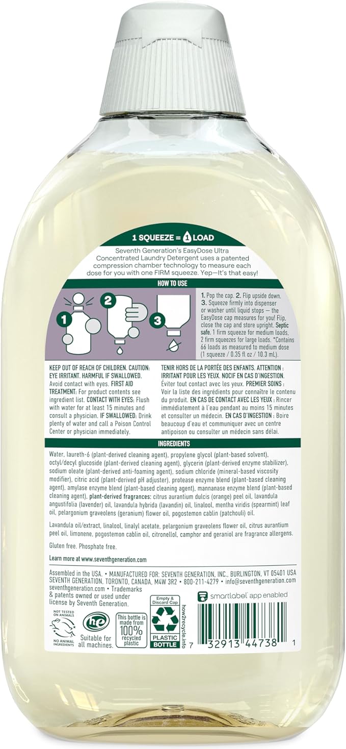 Seventh Generation EasyDose Laundry Detergent Fresh Lavender Scent 2 Pack Ultra - Image 2